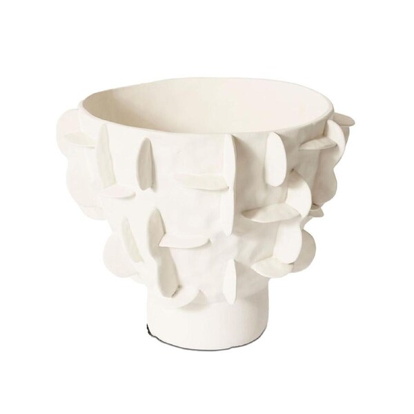 E Style Adora Vessel Porcelain Flower Vase Centerpiece Home Decor 33cm White