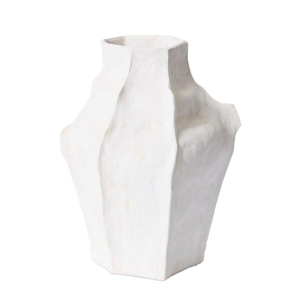 E Style Genkei Porcelain Flower Vase Centerpiece Indoor Home Decor 38cm Ivory