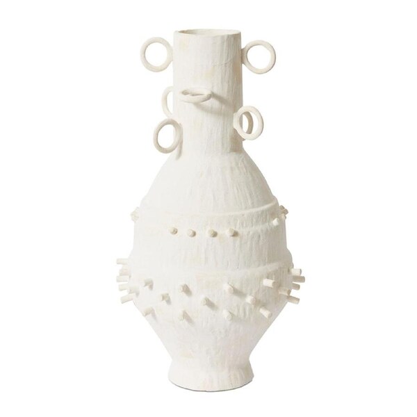 E Style Denji Vessel Porcelain Flower Vase Centerpiece Home Decor 49cm White