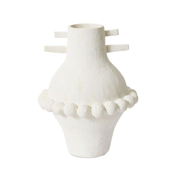 E Style Chika Vessel Porcelain Flower Vase Centerpiece Home Decor 38cm White