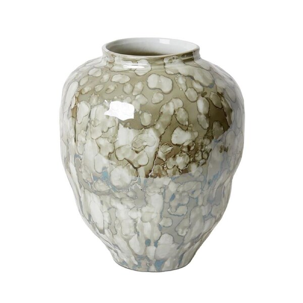 E Style Doshi Porcelain Flower Vase Centerpiece Indoor Home Decor 37cm Green