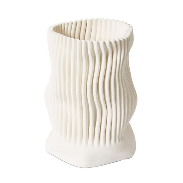 E Style Wada Vessel Porcelain Flower Vase Centerpiece Home Decor 30cm Ivory