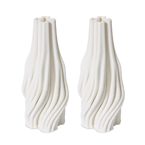 2PK E Style Roxy Porcelain/Ceramic Flower Vase Centerpiece Home Decor 20cm White