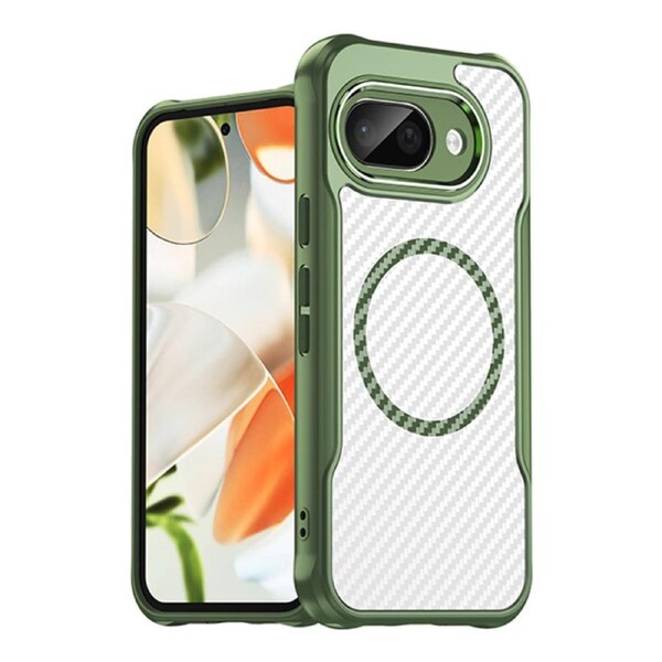 ZUSLAB for Pixel 9a Magnetic Case, Carbon Protective Cover for Google (2025) - Green