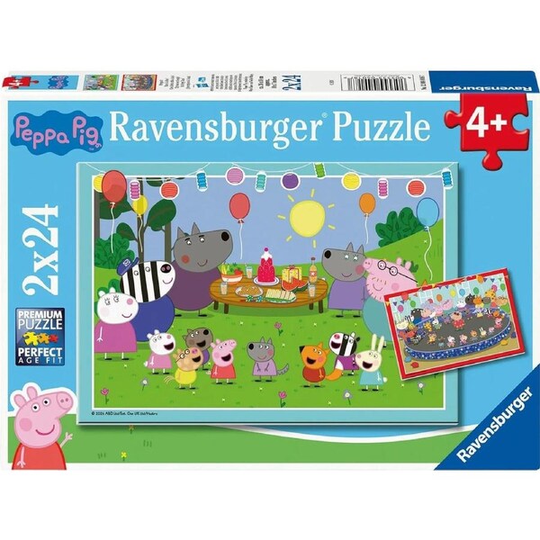 Ravensburger - Peppa Pig Party Time Puzzle 2x24pc