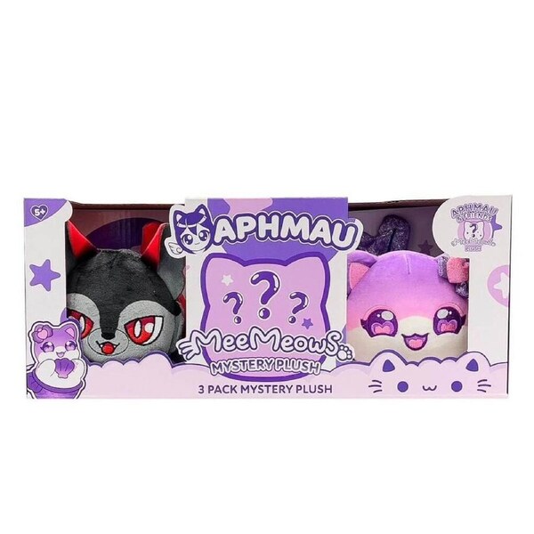 3pc Aphmau Meemeow 6 In Mystery Plush Friends Collection Set Kids/Children 5y+