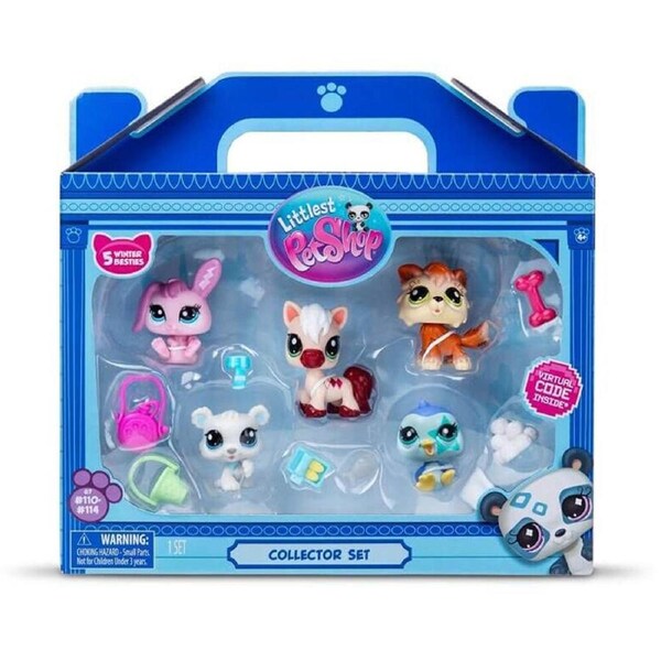 5pc Littlest Pet Shop Winter Besties Collector Set Animal Figure Toys Kids 4y+