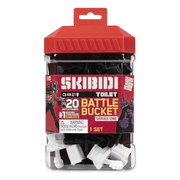 20pc Skibidi Toilet Plastic Battle Bucket Action Figures Kids/Children 8y+