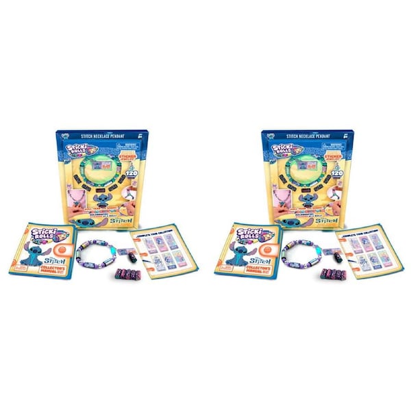 2PK Sticki Rolls Stitch Bracelet & Necklace Toy Set Jewelry Making Toy Kids 5y+