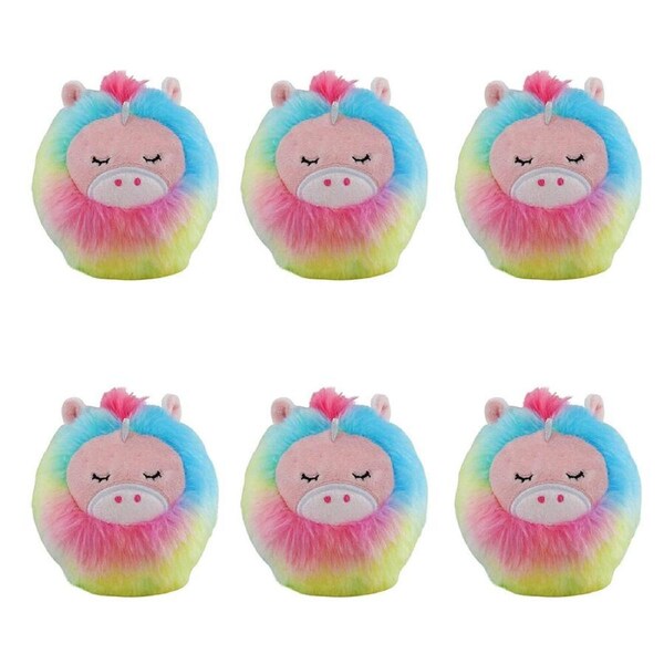 6PK Yoonique 4 In Fuzzy Foam Balls Slow Rise Squishy Balls S1 Assorted Kids 3y+