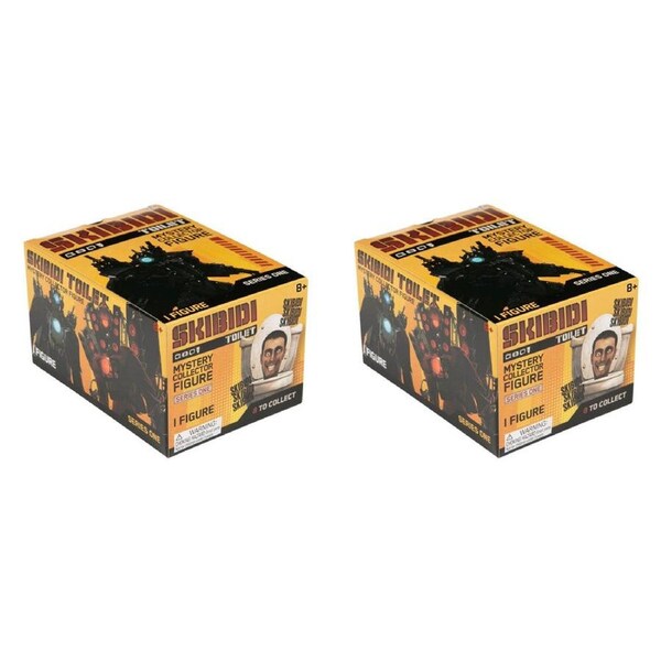 2PK Skibidi Toilet Plastic Mystery Collector Action Figure Toy 8x7cm Kids 8y+