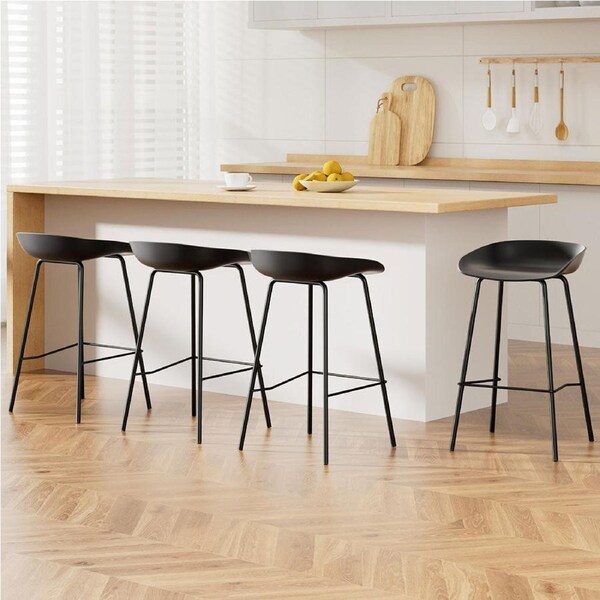 TWSC 4x Bar Stools Kitchen Counter Stools Metal