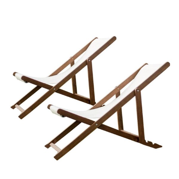 Set of 2 maculata beach chairs