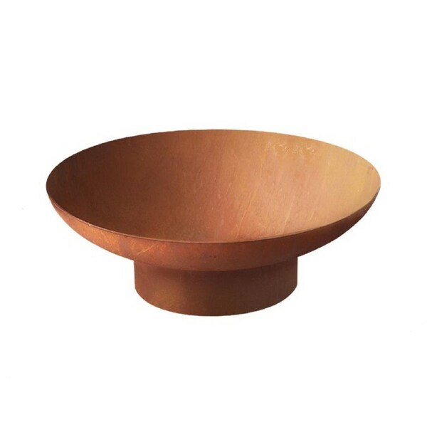 Rustic Cast Iron Fire Pit Bowl - 70cm, Durable Steel with Natural Rust Finish
