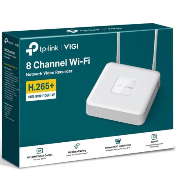 TP-Link VIGI NVR1108H-W 8 Channel Wi-Fi Network Video Recorder
