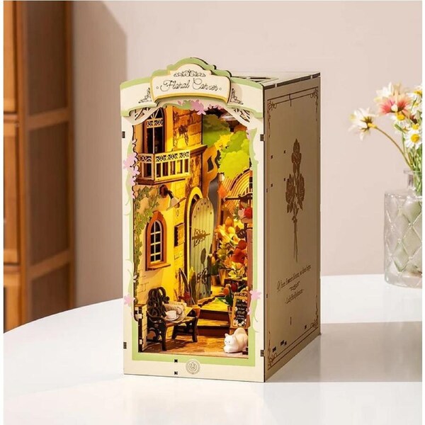 Rolife Floral Corner DIY Book Nook Kit Miniature Dollhouse