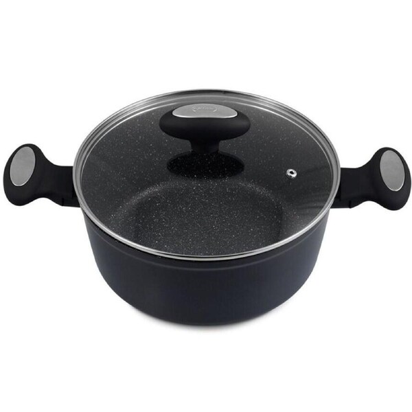 Zyliss Ultimate Forged 24cm/4L Non-Stick Stock Pot w/ Lid Cover - Black