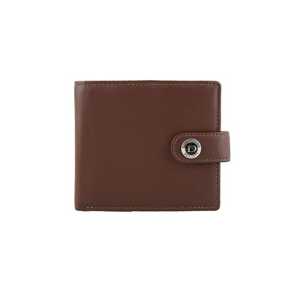 Dents Men's Smooth Nappa Leather Bifold Wallet with RFID Blocking and Coin Purse in Tan/Olive