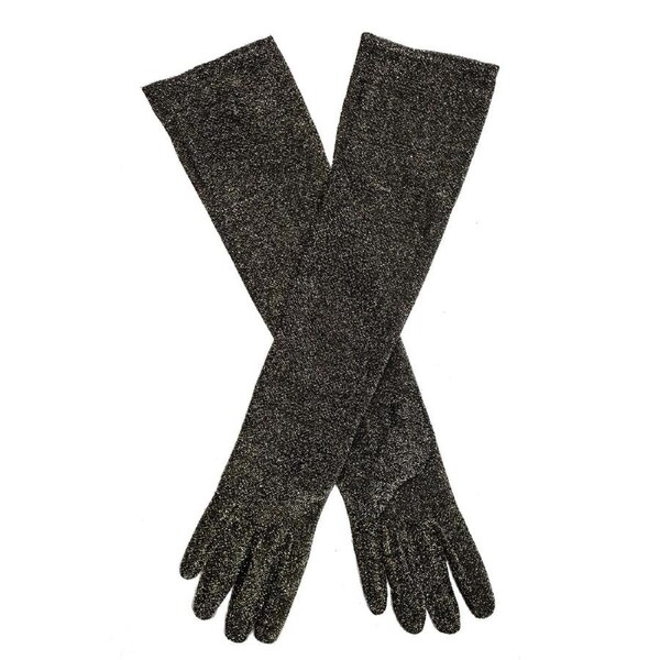Dents Womens Elbow Length Mesh Gloves in Gold