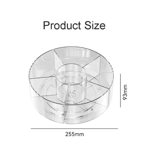 Catzon 2 Pcs Round Rotating Storage Container Plastic for Spices Makeup