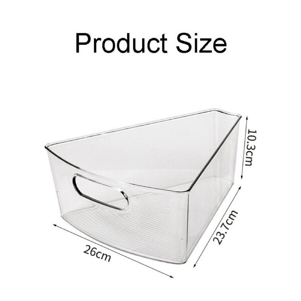 Catzon 3 Pcs Cabinet Organizer Bins Food Safe BPA Free for Refrigerator Vanity-5