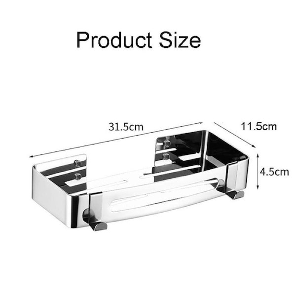 Catzon 2 Pcs Bathroom Corner Shower Shelves No Drilling for Kitchen-B