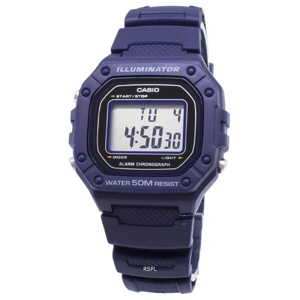 Casio Illuminator Alarm Chronograph W-218H-2AV Digital Men's Watch