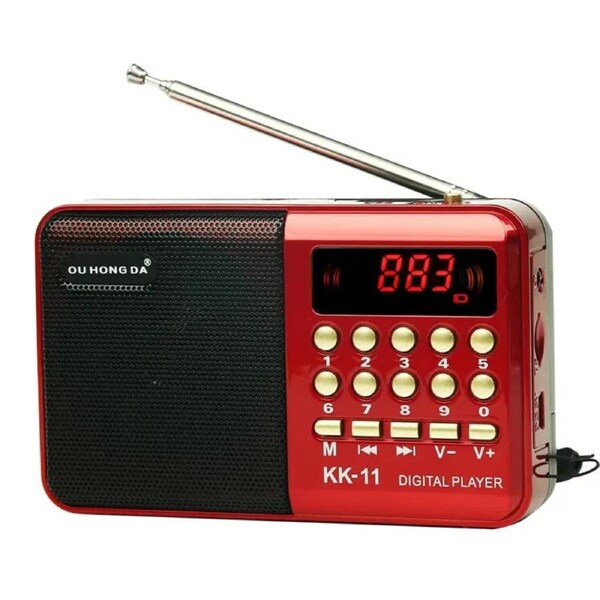 Portable Stereo MP3 Player with USB, FM Radio & Earphone Jack Compact Multimedia Speaker