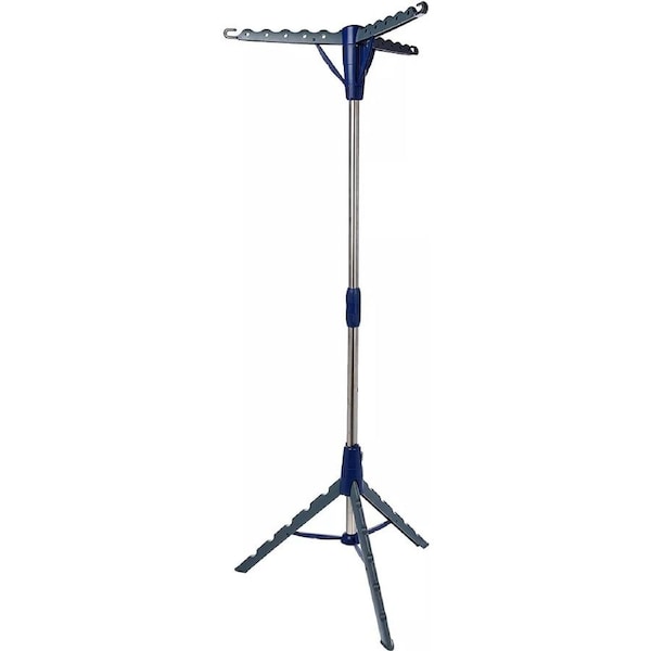 Portable Folding Tripod Clothes Drying Rack Compact Airer & Multi-Garment Hanger