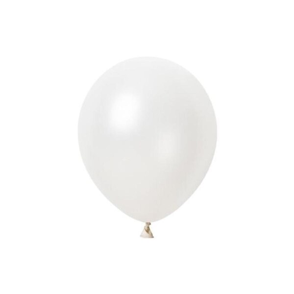 Balloon Metallic White 30cm 25pk