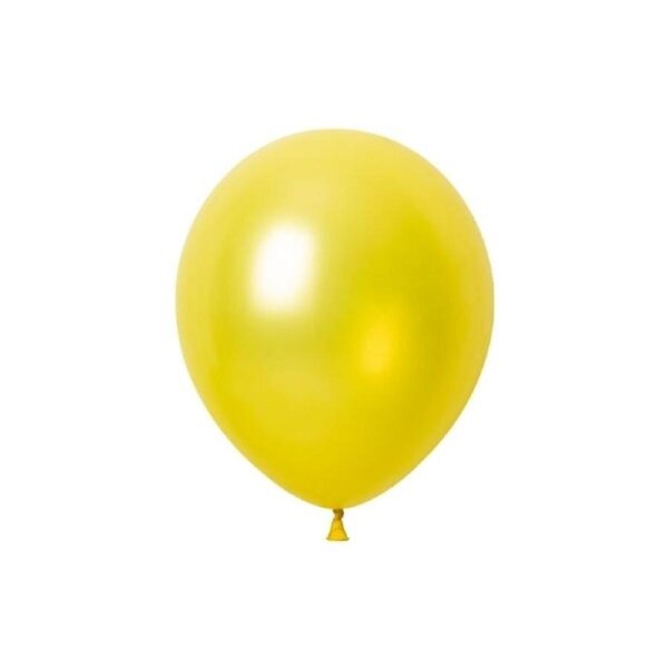 Balloon Metallic Yellow 30cm 25pk