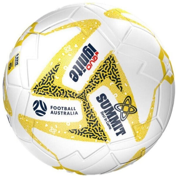 Football Australia Summit Ignite Soccer Ball Size 5 - Yellow