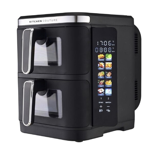 Kitchen Couture Dual Drawer Vertex Air Fryer 11L – Compact Stacked Design for Family Kitchens