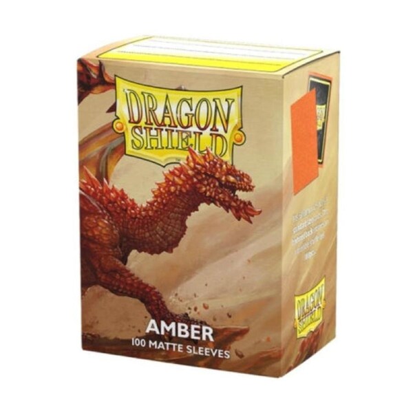 Dragon Shield Standard 100ct Matte Amber Orange Sleeves 63x88mm