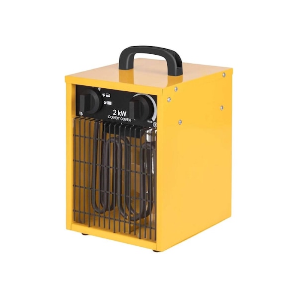 Electric Fan Heater Industrial Workshop Portable Room Carpet Dryer Warm Hot Air Forced 2000W Fast Heating Space Standing SAA for Warehouse Farm Garage