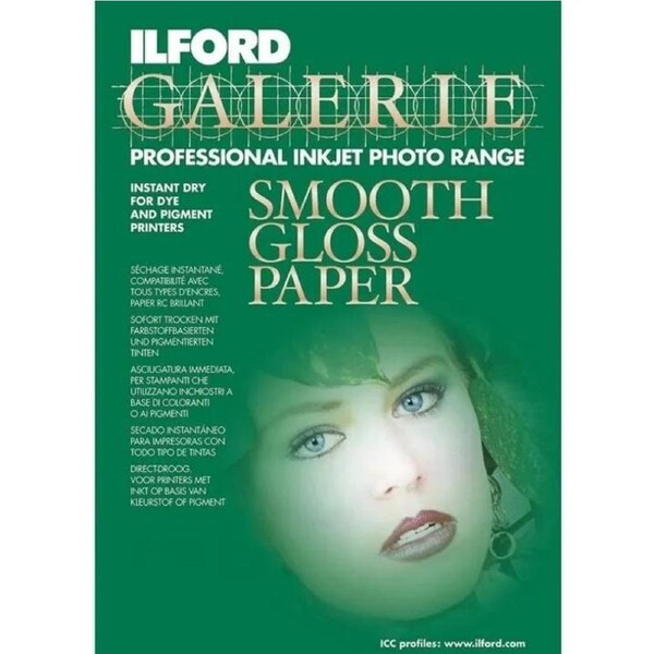 Ilford Galerie Smooth Gloss Glossy Photo Photographic Paper 290gsm A4 35 Sheets