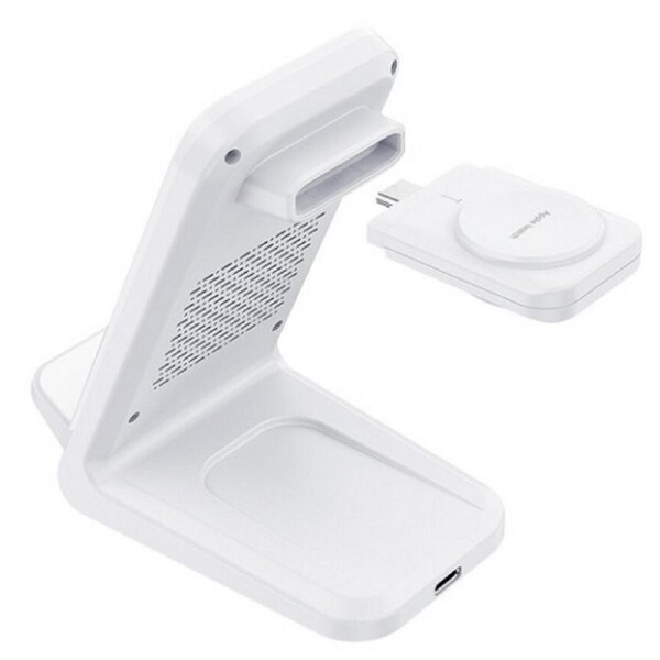 Choetech T608-F-WH 15W 4-in-1 Wireless Charger stand for Iwatch and Samsung watch