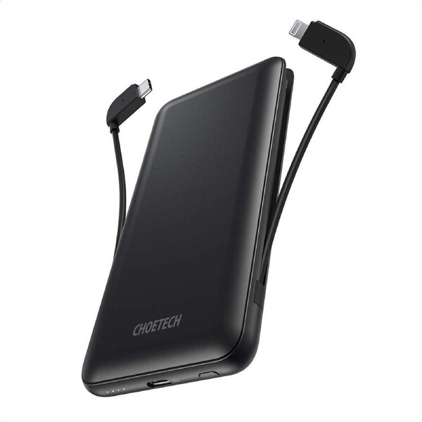 Choetech B688-BK 10000mAh MFi Certified PD18W Power Bank (with 2 cables)