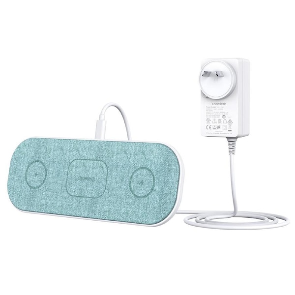 Choetech T569-S Magleap 3 in 1 Magnetic Wireless Charging pad with AU AC Adapter