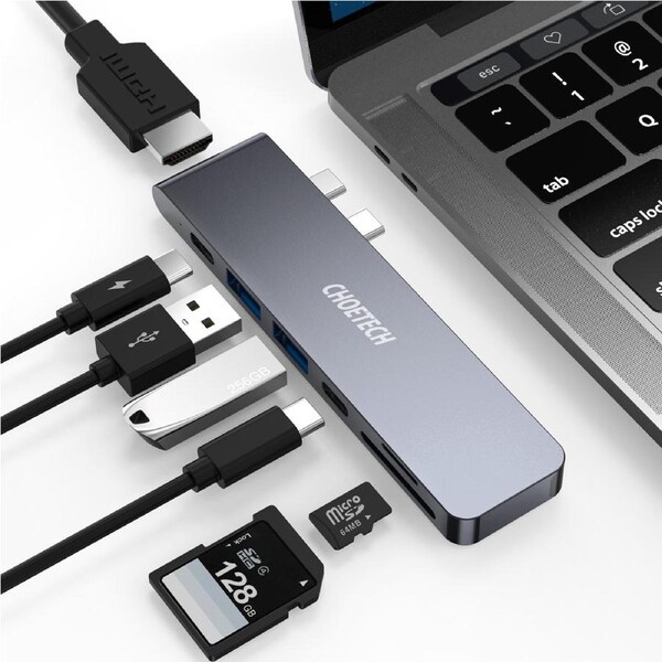 Choetech HUB-M14 USB-C 7 in 2 Expand Docking Station Hub for MacBook Pro