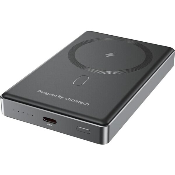 Choetech B739-BK 20W Slim USB-C 10000mAh Magnetic Power Bank - Black