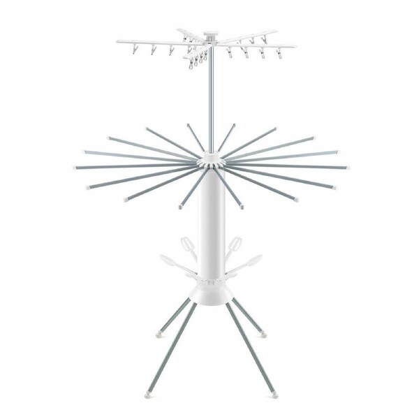 Clothes Drying Rack Garment Airer Laundry Horse 3 Tier Stand Shoes Hanger Rod Rail Clip Foldable Storage Indoor Outdoor Portable Air Dryer with Wheels