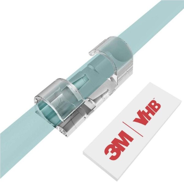 40 Pcs Clear Cable Clips with Strong Self-Adhesive, XIAOXI Cable Management TV PC Wire Holder Ties Sticky Tidy and Organise Cords and Wires