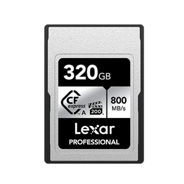 Lexar Professional CFexpress Type A card Silver series 320GB -- CFexpress Type A Professional Silver Series, up to 800MB/s read, 700MB/s write