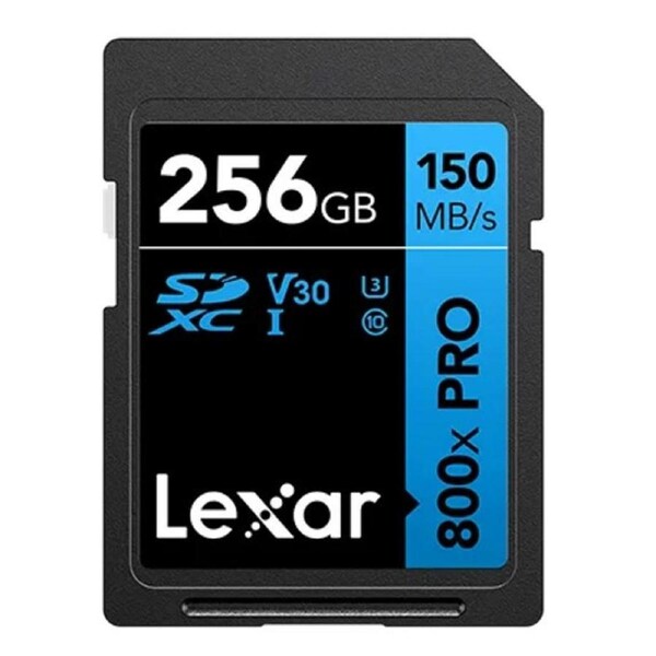 Lexar High-Performance 800x PRO 256GB SDHC /SDXC UHS-I Card BLUE Series speeds of up to 150MB/s1 shoot high-quality images and stunning 1080p Full-HD
