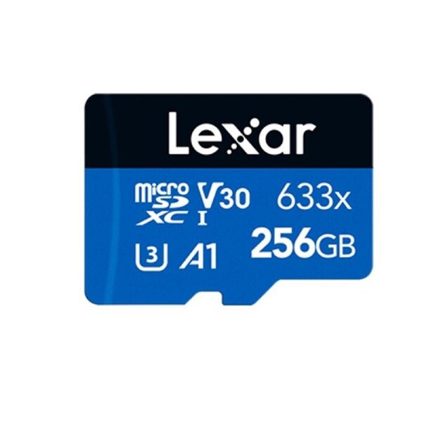 Lexar High-Performance 633x microSDHC/microSDXC UHS-I 256GB C10, A1, UHS-I (U3), V30, up to 100MB/s read, 45MB/s write