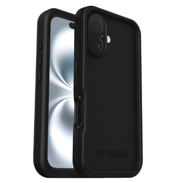 OtterBox FRE MagSafe Apple iPhone 16 (6.1') Case Black - (77-96144), DROP+ 5X Military Standard,2M IP68,Built-In Screen Protector, 7 Years Warranty