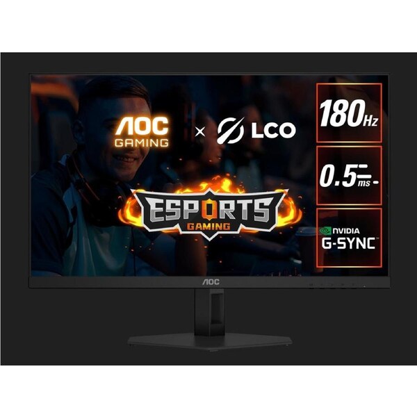 AOC 27' 180hz 1ms VA, FHD 1080 Adaptive Sync, 300 cd/m2, HDMI 2.0, DP 1.4, Line in & Earphone x 1, VESA 100mm, Flicker FREE Low Blue, Gaming Monitor
