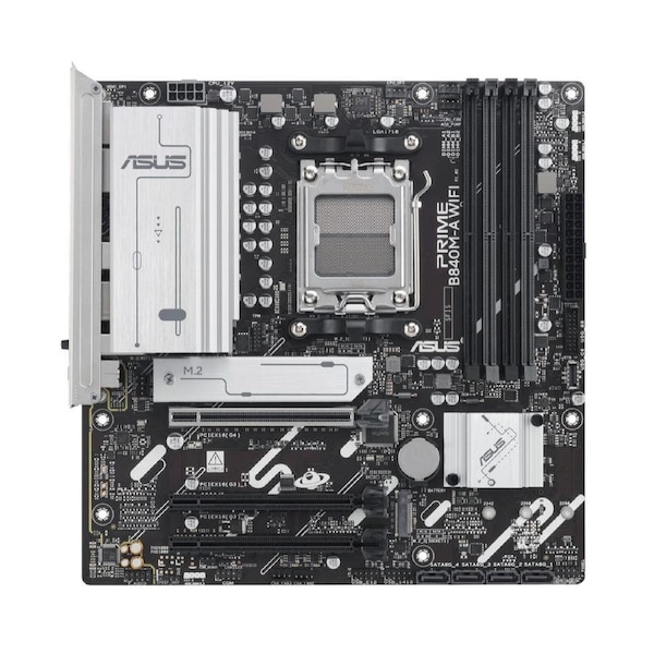 ASUS AMD PRIME B840M-A WIFI-CSM (AM5) Micro ATX Motherboard 4xDDR5 192GB, 2x PCIe 4 x16 slot, 3x M.2 slots, 4x SATA, Wi-Fi 6E, 1x HDMI, 1x DP