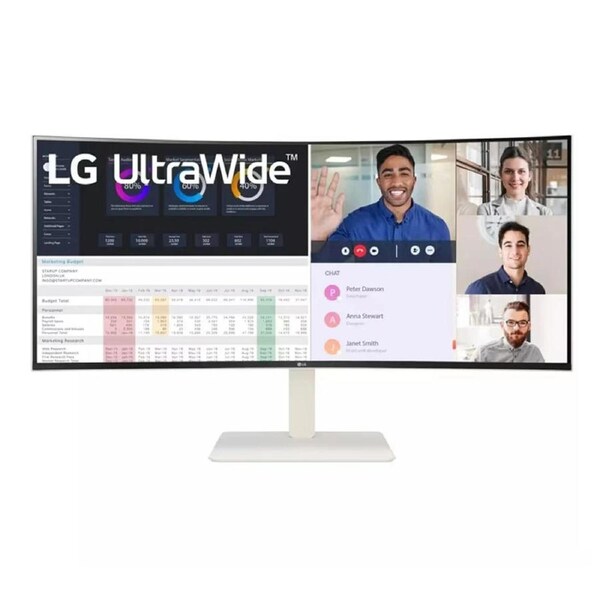 LG 38' Curved Ultra Wide QHD+ (3840x1600) 144Hz, IPS, 1ms, 2x USB Type-C (90w PD), HDR600 , HDMI, 4xUSB 3.0, RJ45, HAJ, Speakers, Professional Monitor